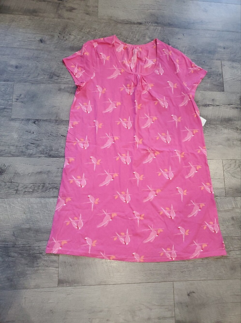 Pink Parrot Sleepshirt Nightgown